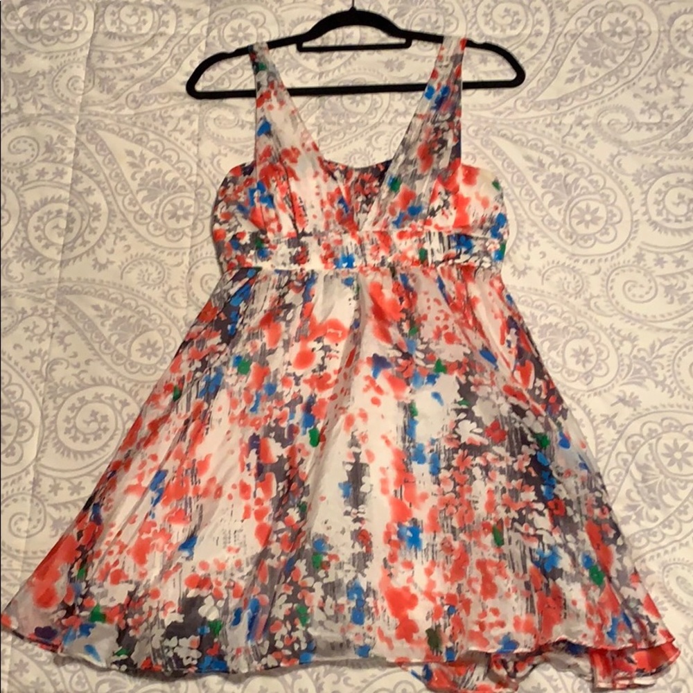Floral abstract pattern dress